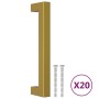Tiradores para armarios 20 uds acero inoxidable dorado 128 mm by , Cabinet knobs and handles - Ref: Foro24-3203645, Price: 38...