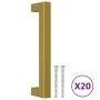 Tiradores para armarios 20 uds acero inoxidable dorado 128 mm by , Cabinet knobs and handles - Ref: Foro24-3203645, Price: 38...
