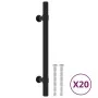 Tiradores para armarios 20 uds acero inoxidable negro 128 mm de , Pomos y picaportes de armarios - Ref: Foro24-3203693, Preci...