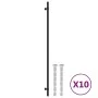 Tiradores para armarios 10 uds acero inoxidable negro 480 mm de , Pomos y picaportes de armarios - Ref: Foro24-3203714, Preci...