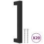 Tiradores para armarios 20 uds acero inoxidable negro 128 mm by , Cabinet knobs and handles - Ref: Foro24-3203653, Price: 37,...