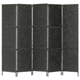 Trennwand 5 Paneele, schwarze Wasserhyazinthe, 193 x 160 cm von vidaXL, Raumteiler - Ref: Foro24-247352, Preis: 134,38 €, Rab...