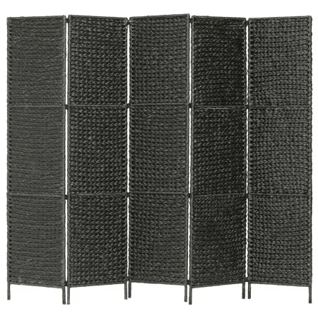 Divider screen 5 panels black water hyacinth 193x160 cm by vidaXL, Room dividers - Ref: Foro24-247352, Price: 134,38 €, Disco...