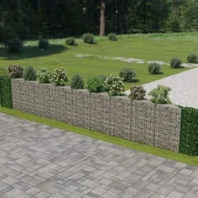 Gabionenwand aus Stahl 630x30x100 cm von vidaXL, Zaunpaneele - Ref: Foro24-143573, Preis: 241,94 €, Rabatt: %