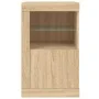 Nachttische LED-Leuchten 2 Stück Holzwerkstoff Sonoma Eiche von , Schließfächer und Lagerschränke - Ref: Foro24-836635, Preis...