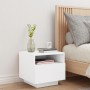 Bedside table with white LED lights 40x39x37 cm by , Nightstands - Ref: Foro24-836798, Price: 50,06 €, Discount: %