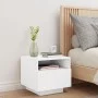 Mesita de noche con luces LED blanco 40x39x37 cm de , Mesitas de noche - Ref: Foro24-836798, Precio: 51,81 €, Descuento: %