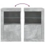 Nachttisch LED-Leuchten 2 Stück Ingenieurwesen Holz Beton grau von , Schließfächer und Lagerschränke - Ref: Foro24-836637, Pr...