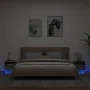 Bedside tables with LED lights, 2 units, black, 40x39x37 cm by , Nightstands - Ref: Foro24-836801, Price: 85,21 €, Discount: %