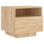 Nachttische mit LED-Leuchten 2 Stück Sonoma Eiche 40x39x37 cm von , Nachttische - Ref: Foro24-836803, Preis: 71,29 €, Rabatt: %