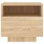 Bedside tables with LED lights 2 units Sonoma oak 40x39x37 cm by , Nightstands - Ref: Foro24-836803, Price: 71,14 €, Discount: %