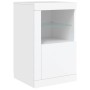 Armarios auxiliares luces LED 2 uds madera de ingeniería blanco by , Lockers and storage cabinets - Ref: Foro24-836631, Price...