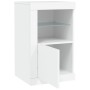 Armarios auxiliares luces LED 2 uds madera de ingeniería blanco by , Lockers and storage cabinets - Ref: Foro24-836631, Price...