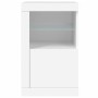 Armarios auxiliares luces LED 2 uds madera de ingeniería blanco by , Lockers and storage cabinets - Ref: Foro24-836631, Price...