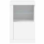 Armarios auxiliares luces LED 2 uds madera de ingeniería blanco by , Lockers and storage cabinets - Ref: Foro24-836631, Price...
