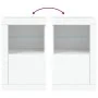 Armarios auxiliares luces LED 2 uds madera de ingeniería blanco by , Lockers and storage cabinets - Ref: Foro24-836631, Price...