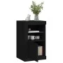 Mesitas de noche con luces LED 2 uds madera ingeniería negra by , Lockers and storage cabinets - Ref: Foro24-836633, Price: 1...