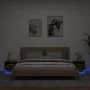 Mesitas de noche con luces LED 2 uds roble ahumado 40x39x37 cm de , Mesitas de noche - Ref: Foro24-836807, Precio: 57,44 €, D...