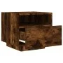 Mesitas de noche con luces LED 2 uds roble ahumado 40x39x37 cm de , Mesitas de noche - Ref: Foro24-836807, Precio: 57,44 €, D...