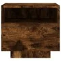 Mesitas de noche con luces LED 2 uds roble ahumado 40x39x37 cm de , Mesitas de noche - Ref: Foro24-836807, Precio: 57,44 €, D...