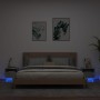 Mesitas de noche con luces LED 2 uds gris hormigón 40x39x37 cm de , Mesitas de noche - Ref: Foro24-836805, Precio: 75,87 €, D...