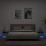 Nachttische mit LED-Lichtern, 2 Stück, Betongrau, 40x39x37 cm. von , Nachttische - Ref: Foro24-836805, Preis: 78,06 €, Rabatt: %