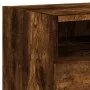 Mesitas de noche con luces LED 2 uds roble ahumado 40x39x37 cm de , Mesitas de noche - Ref: Foro24-836807, Precio: 57,44 €, D...