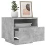 Nachttische mit LED-Lichtern, 2 Stück, Betongrau, 40x39x37 cm. von , Nachttische - Ref: Foro24-836805, Preis: 78,06 €, Rabatt: %