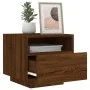 Mesitas de noche con luces LED 2 uds marrón roble 40x39x37 cm by , Nightstands - Ref: Foro24-836811, Price: 74,38 €, Discount: %