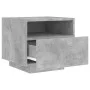 Mesitas de noche con luces LED 2 uds gris hormigón 40x39x37 cm by , Nightstands - Ref: Foro24-836805, Price: 79,17 €, Discoun...