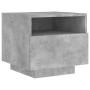 Mesitas de noche con luces LED 2 uds gris hormigón 40x39x37 cm de , Mesitas de noche - Ref: Foro24-836805, Precio: 75,87 €, D...