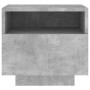 Mesitas de noche con luces LED 2 uds gris hormigón 40x39x37 cm de , Mesitas de noche - Ref: Foro24-836805, Precio: 75,87 €, D...