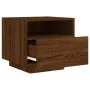 Mesitas de noche con luces LED 2 uds marrón roble 40x39x37 cm by , Nightstands - Ref: Foro24-836811, Price: 74,38 €, Discount: %