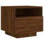 Mesitas de noche con luces LED 2 uds marrón roble 40x39x37 cm by , Nightstands - Ref: Foro24-836811, Price: 74,38 €, Discount: %