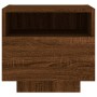 Mesitas de noche con luces LED 2 uds marrón roble 40x39x37 cm by , Nightstands - Ref: Foro24-836811, Price: 75,32 €, Discount: %