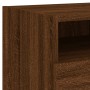 Mesitas de noche con luces LED 2 uds marrón roble 40x39x37 cm by , Nightstands - Ref: Foro24-836811, Price: 75,32 €, Discount: %