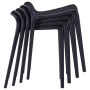 Taburetes apilables 4 unidades plástico negro by vidaXL, Kitchen stools - Ref: Foro24-247281, Price: 170,45 €, Discount: %
