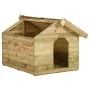 Gartenhundehütte mit offenem Dach aus imprägniertem Kiefernholz von vidaXL, Hundehütten - Ref: Foro24-45151, Preis: 220,47 €,...