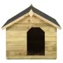 Gartenhundehütte mit offenem Dach aus imprägniertem Kiefernholz von vidaXL, Hundehütten - Ref: Foro24-45151, Preis: 220,47 €,...