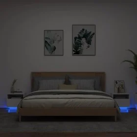 Bedside tables with LED lights 2 units white 40x39x37 cm by , Nightstands - Ref: Foro24-836799, Price: 71,55 €, Discount: %