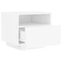 Bedside tables with LED lights 2 units white 40x39x37 cm by , Nightstands - Ref: Foro24-836799, Price: 71,55 €, Discount: %