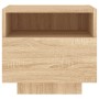 Bedside table with LED lights Sonoma oak 40x39x37 cm by , Nightstands - Ref: Foro24-836802, Price: 52,03 €, Discount: %