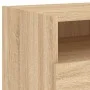 Bedside table with LED lights Sonoma oak 40x39x37 cm by , Nightstands - Ref: Foro24-836802, Price: 50,35 €, Discount: %