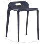 Stapelbare Hocker, 4 Stück, schwarzem Kunststoff. von vidaXL, Küchenhocker - Ref: Foro24-247281, Preis: 170,45 €, Rabatt: %