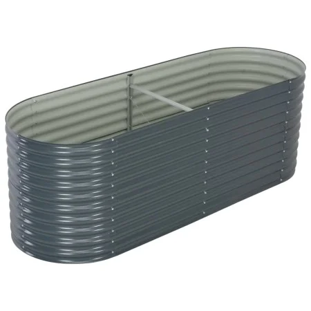 Arriate de acero galvanizado gris 240x80x81 cm de vidaXL, Maceteros y jardineras - Ref: Foro24-45523, Precio: 205,22 €, Descu...