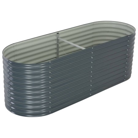 Gray galvanized steel flower bed 240x80x81 cm by vidaXL, Pots and planters - Ref: Foro24-45523, Price: 170,68 €, Discount: %