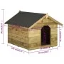 Gartenhundehütte mit offenem Dach aus imprägniertem Kiefernholz von vidaXL, Hundehütten - Ref: Foro24-45151, Preis: 220,47 €,...