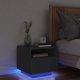 Nachttisch mit LED-Leuchten schwarz 40x39x37 cm von , Nachttische - Ref: Foro24-836800, Preis: 60,20 €, Rabatt: %