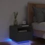 Nightstand with LED lights black 40x39x37 cm by , Nightstands - Ref: Foro24-836800, Price: 58,33 €, Discount: %
