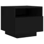 Nightstand with LED lights black 40x39x37 cm by , Nightstands - Ref: Foro24-836800, Price: 58,33 €, Discount: %